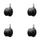 Service Caster 3'' Black Heavy Duty Floor Safe Twin Wheel Caster 1/2'' Threaded Stem , 4PK SCC-TS02S75-TPR-BLK-121310-4 - alternate 1